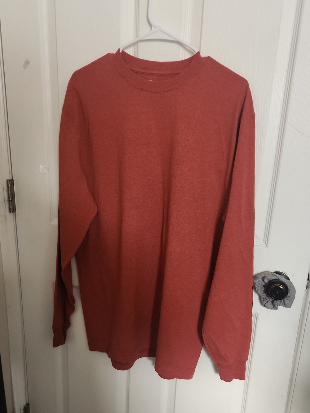 Carhartt Men's Long-Sleeve Crewneck Shirt - Rust Red